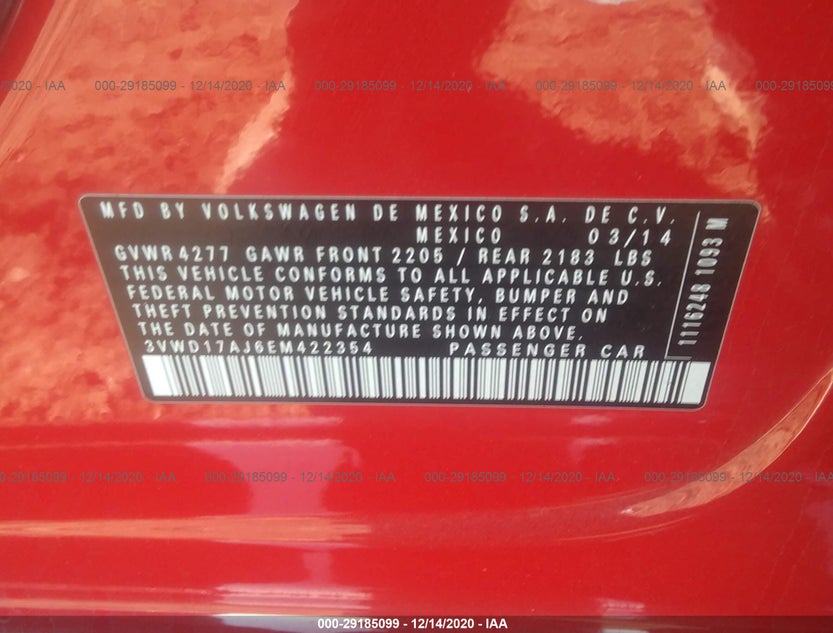 3VWD17AJ6EM422354