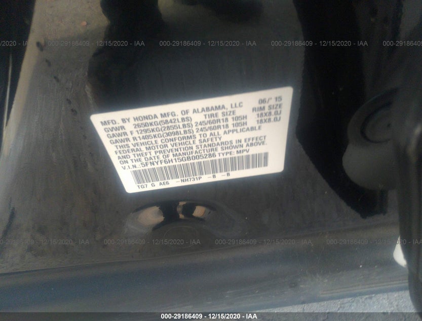 5FNYF6H15GB005286