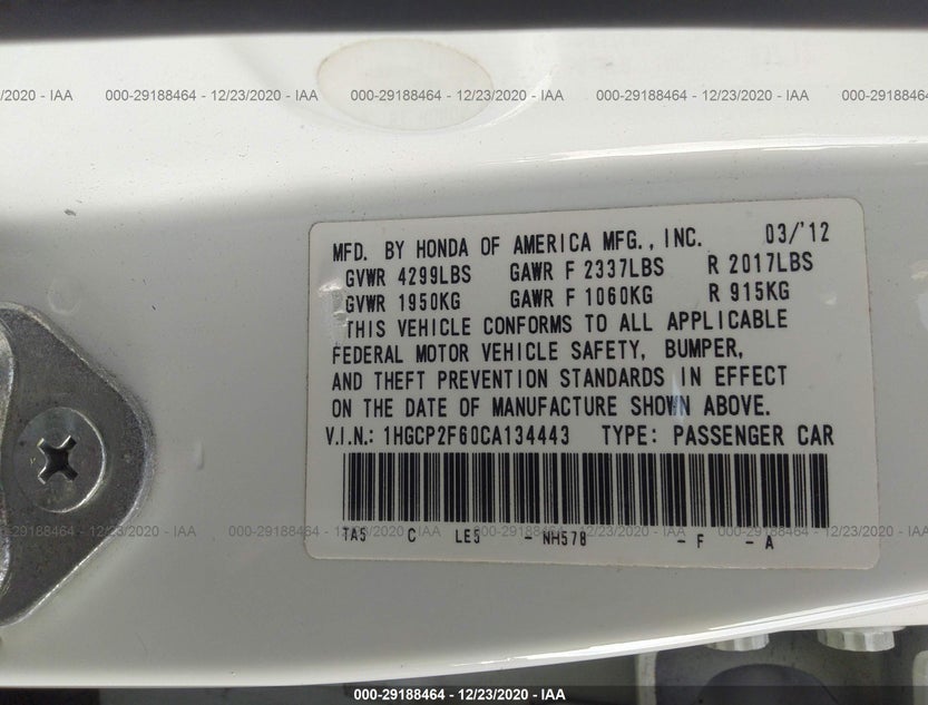 1HGCP2F60CA134443