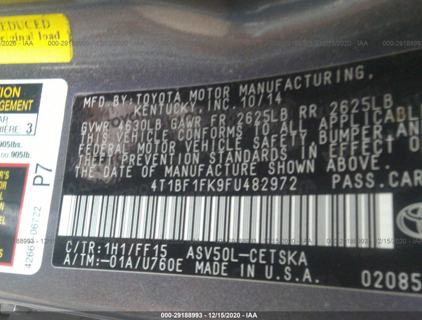 4T1BF1FK9FU482972