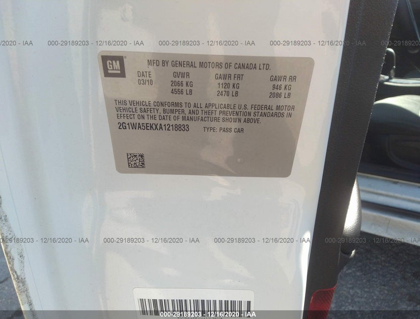 2G1WA5EKXA1218833