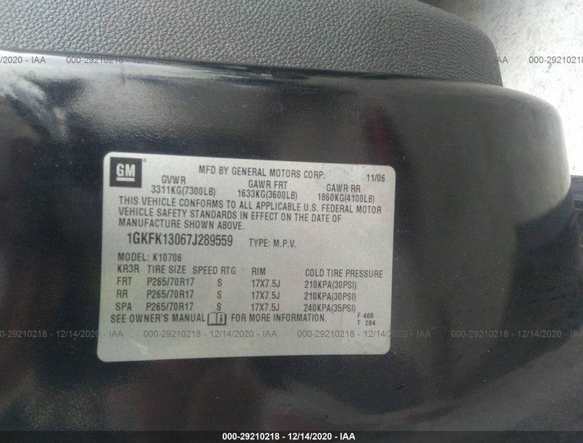 1GKFK13067J289559