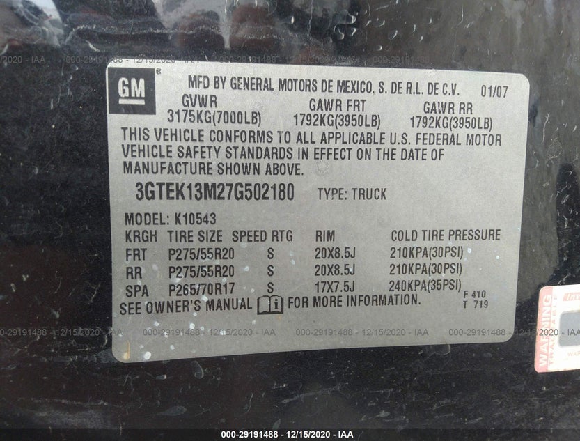 3GTEK13M27G502180