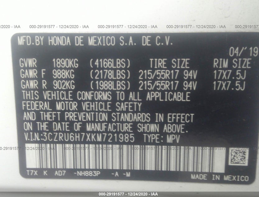 3CZRU6H7XKM721985