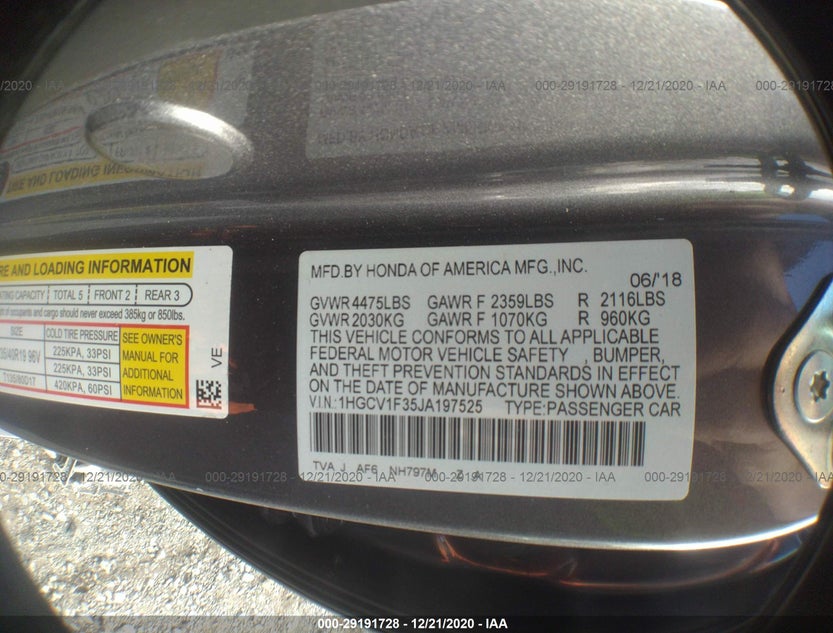 1HGCV1F35JA197525