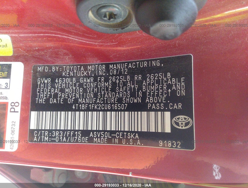 4T1BF1FK2CU616507