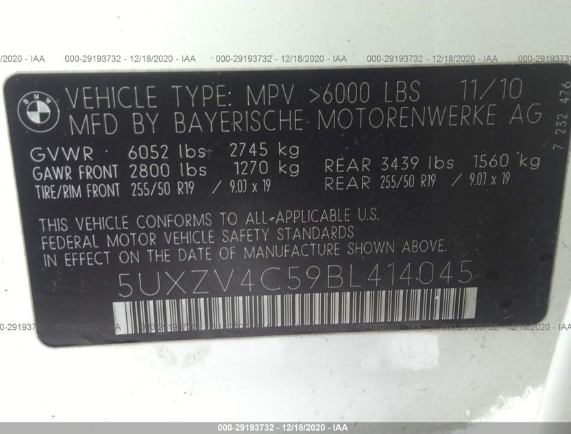 5UXZV4C59BL414045