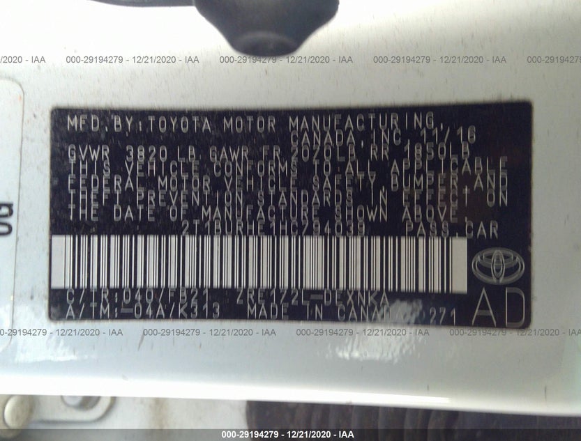 2T1BURHE1HC794039