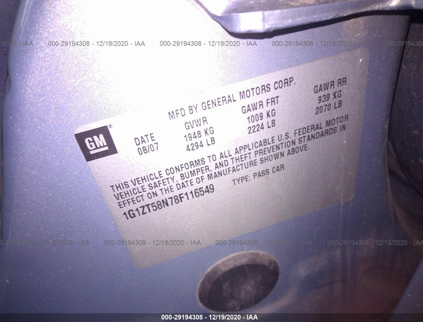 1G1ZT58N78F116549