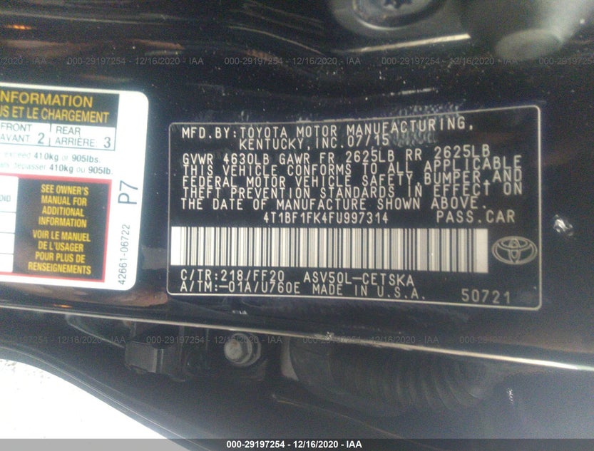 4T1BF1FK4FU997314
