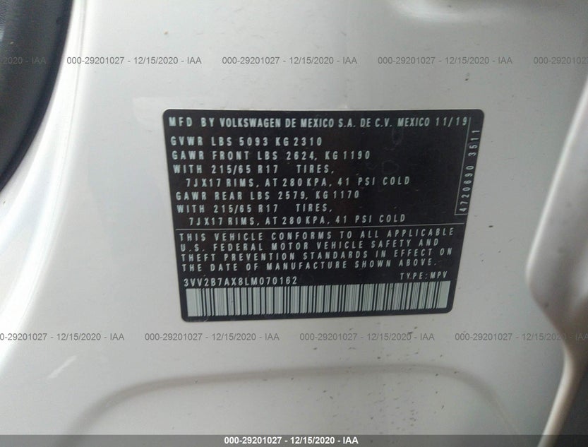 3VV2B7AX8LM070162