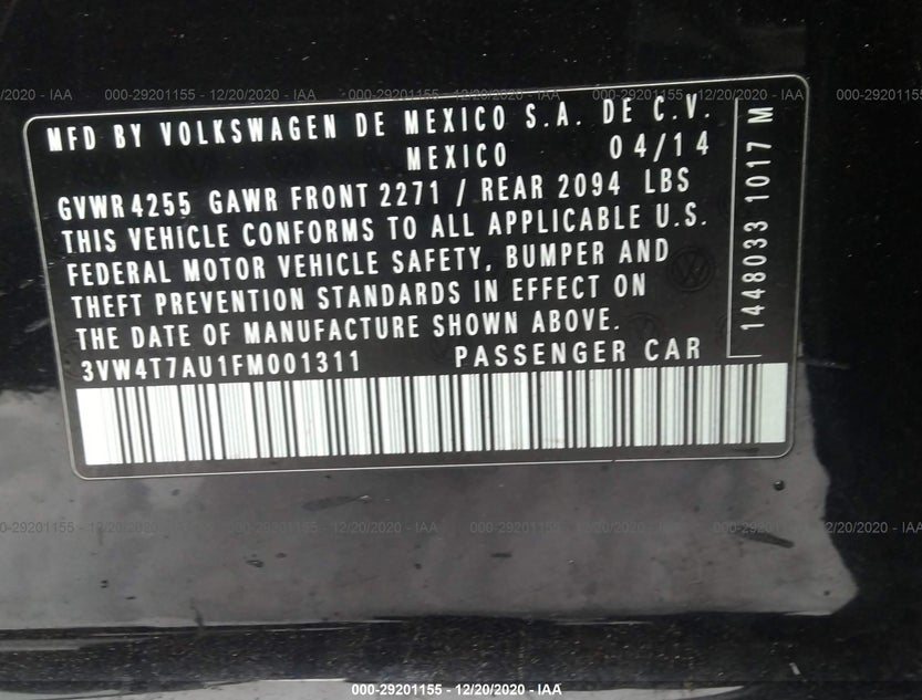 3VW4T7AU1FM001311