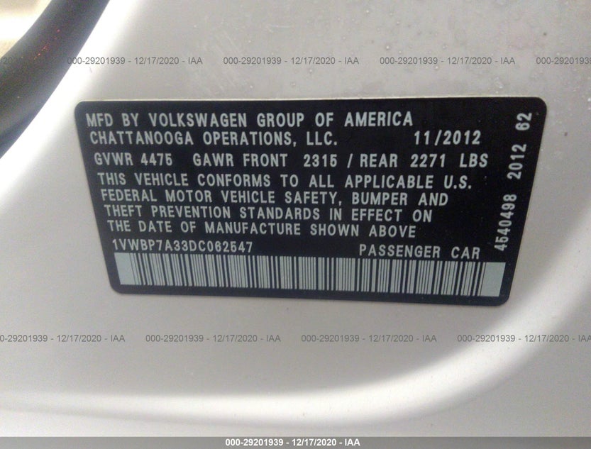 1VWBP7A33DC062547