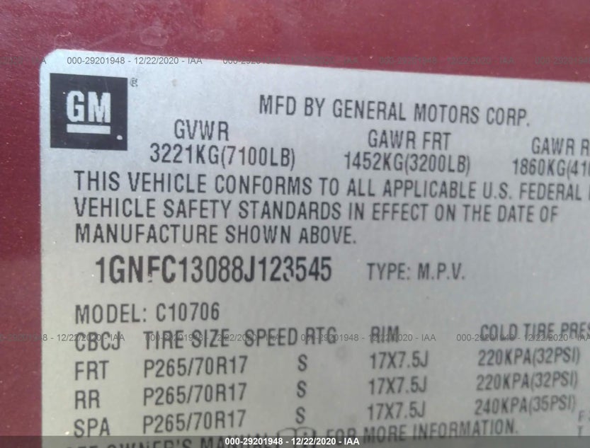 1GNFC13088J123545