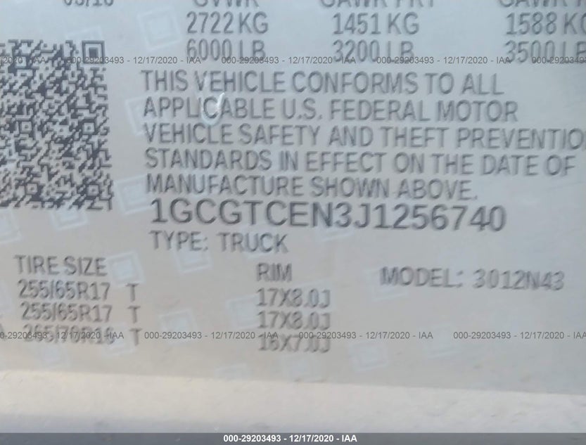 1GCGTCEN3J1256740