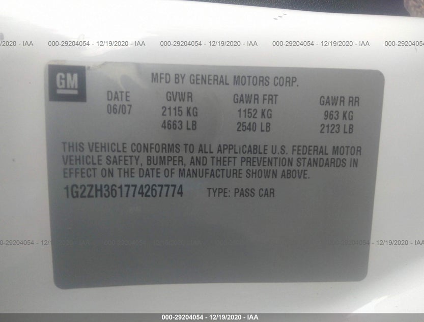 1G2ZH361774267774