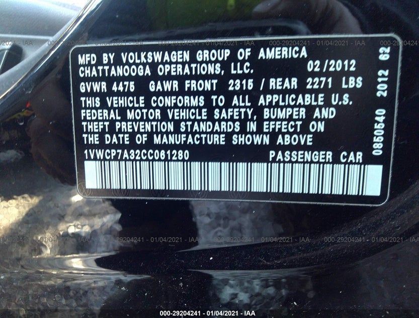 1VWCP7A32CC061280