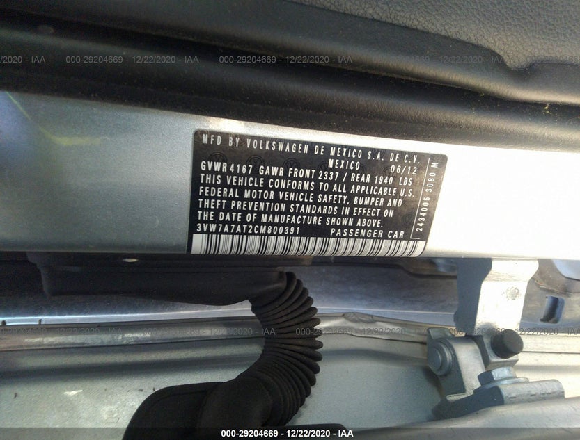 3VW7A7AT2CM800391