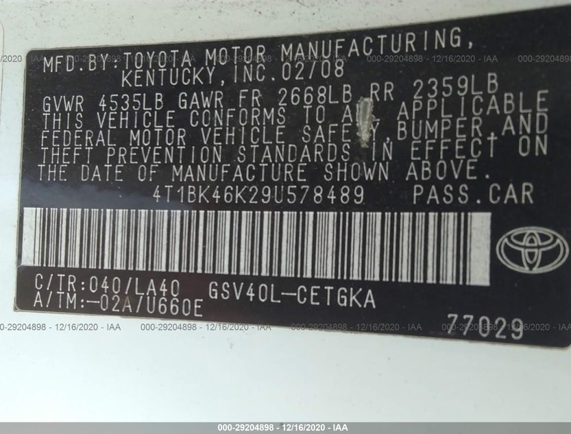 4T1BK46K29U578489