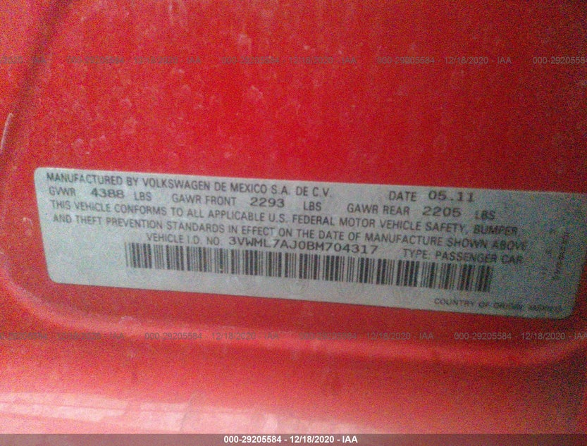3VWML7AJ0BM704317