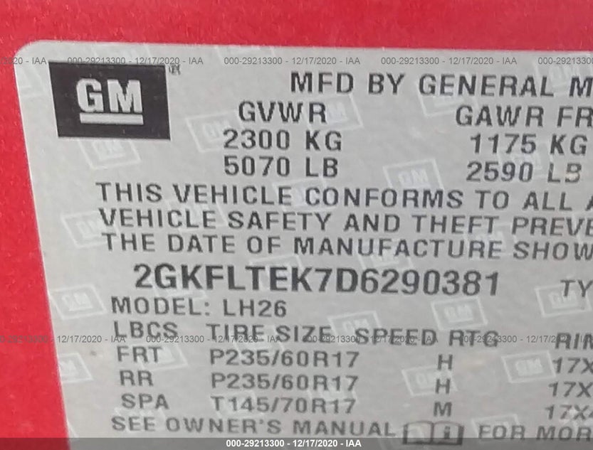 2GKFLTEK7D6290381
