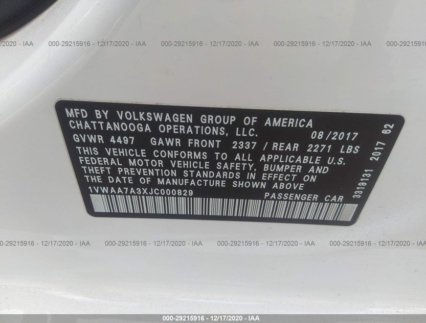 1VWAA7A3XJC000829