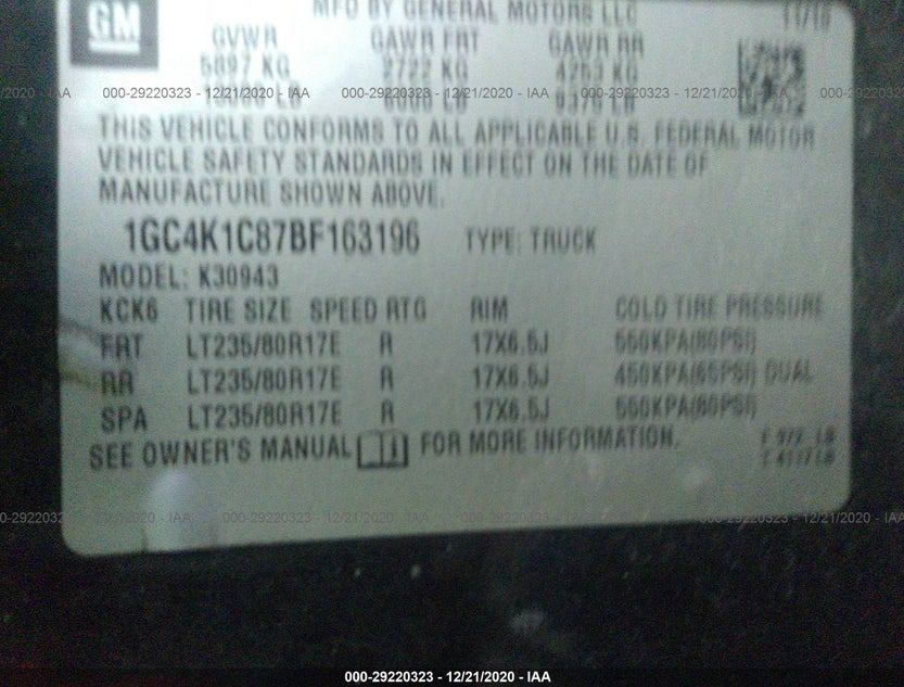 1GC4K1C87BF163196