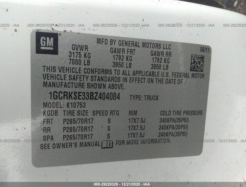 1GCRKSE33BZ404084