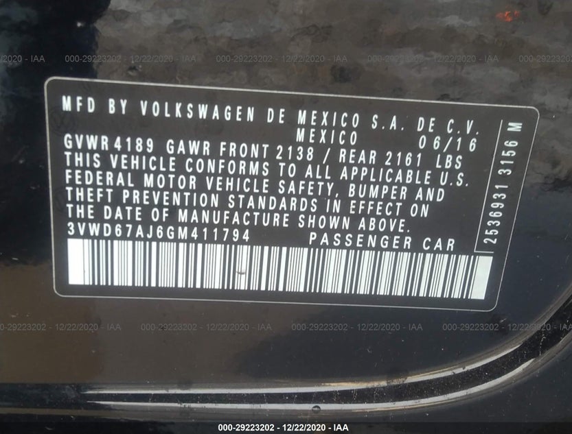 3VWD67AJ6GM411794