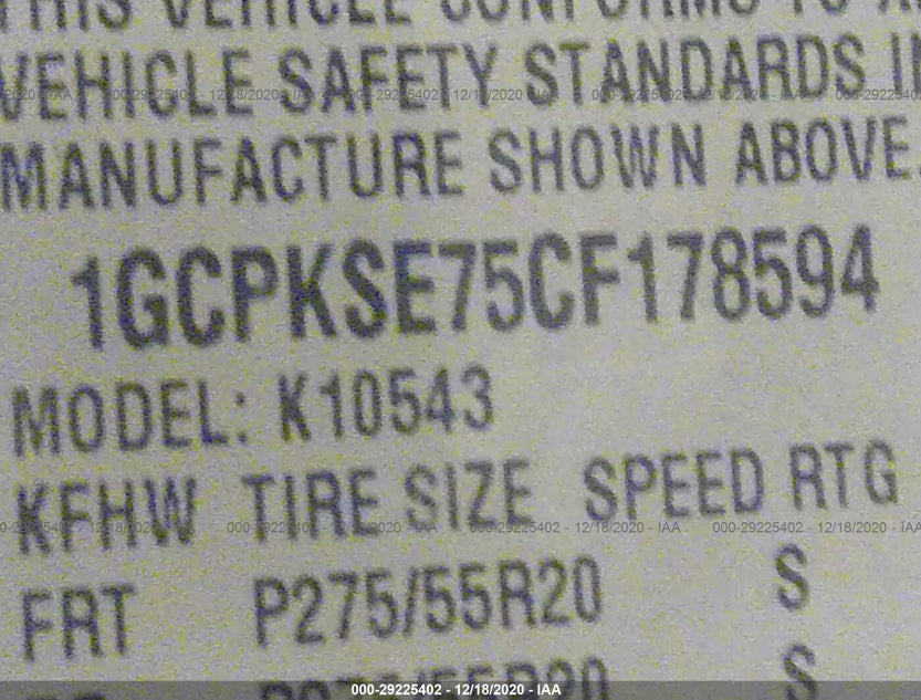1GCPKSE75CF178594