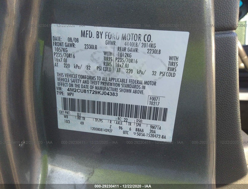 4M2CU81729KJ04383