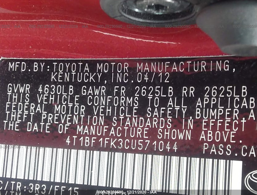 4T1BF1FK3CU571044