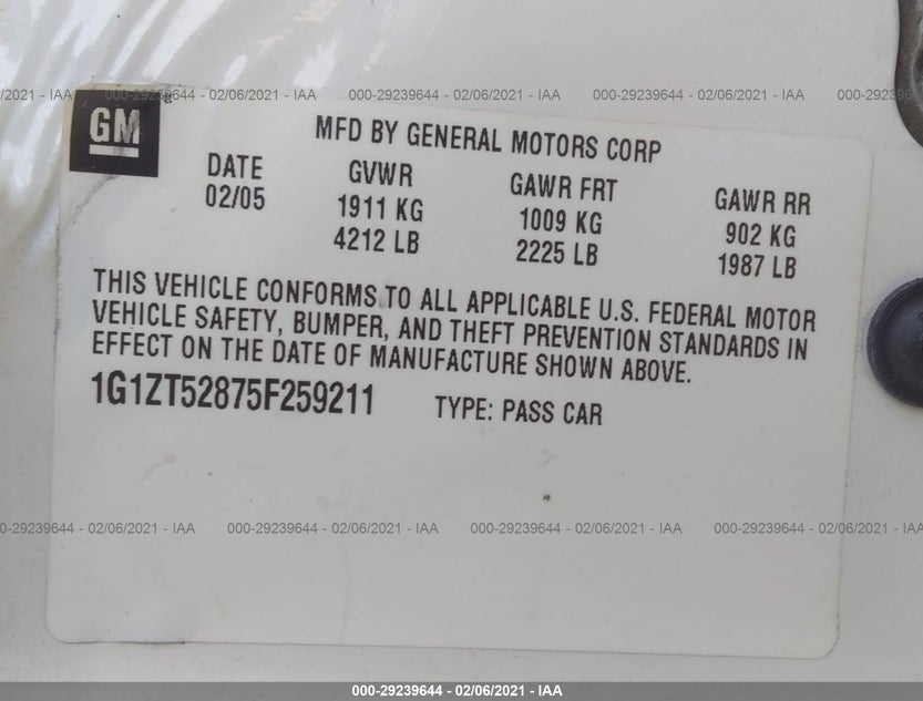 1G1ZT52875F259211
