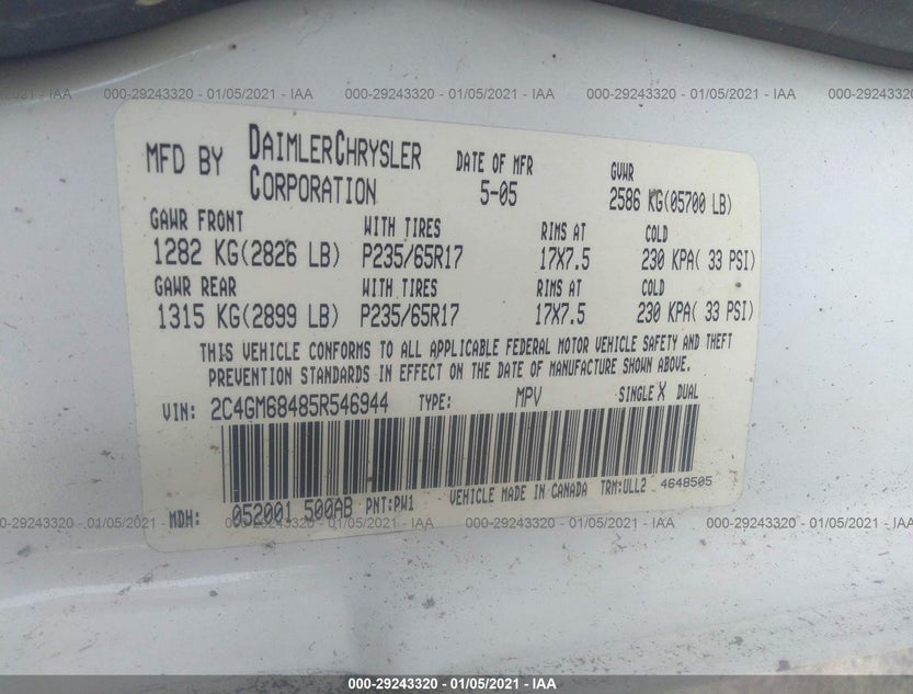 2C4GM68485R546944