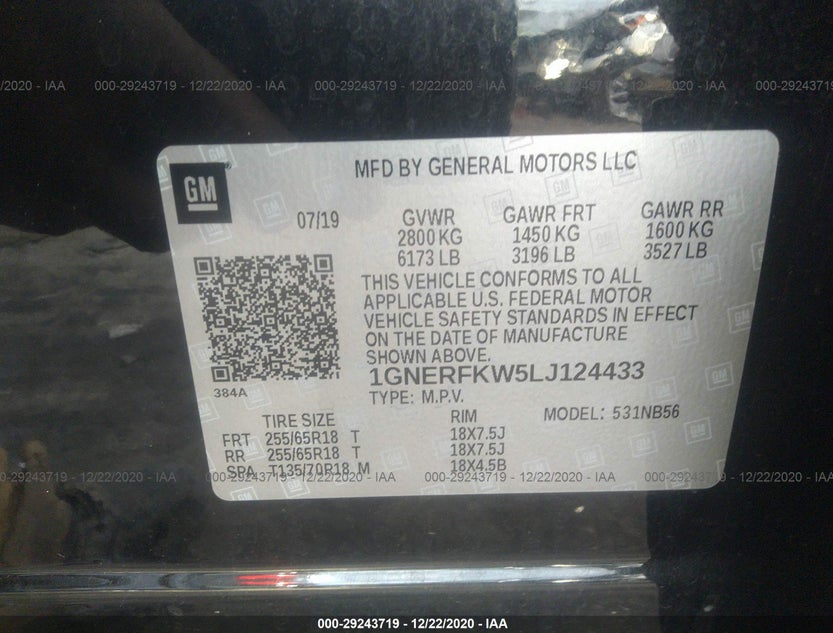 1GNERFKW5LJ124433