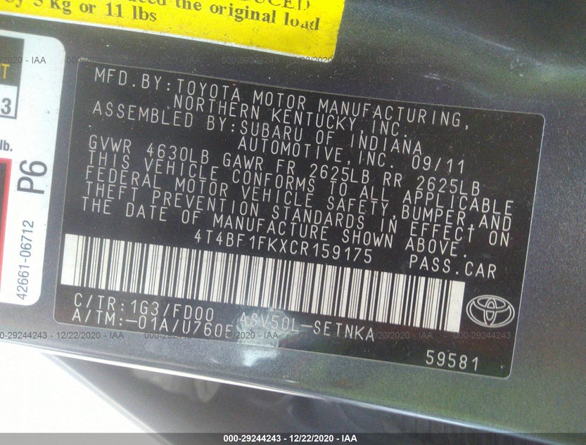 4T4BF1FKXCR159175