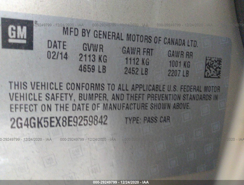2G4GK5EX8E9259842