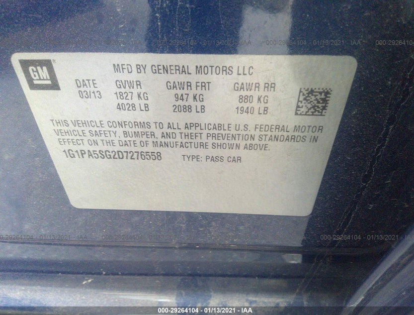1G1PA5SG2D7276558