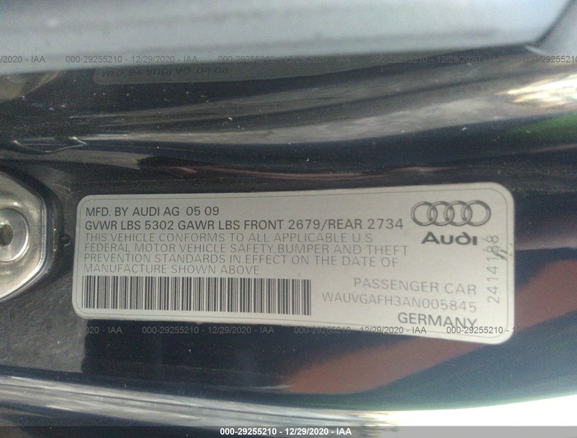 WAUVGAFH3AN005845