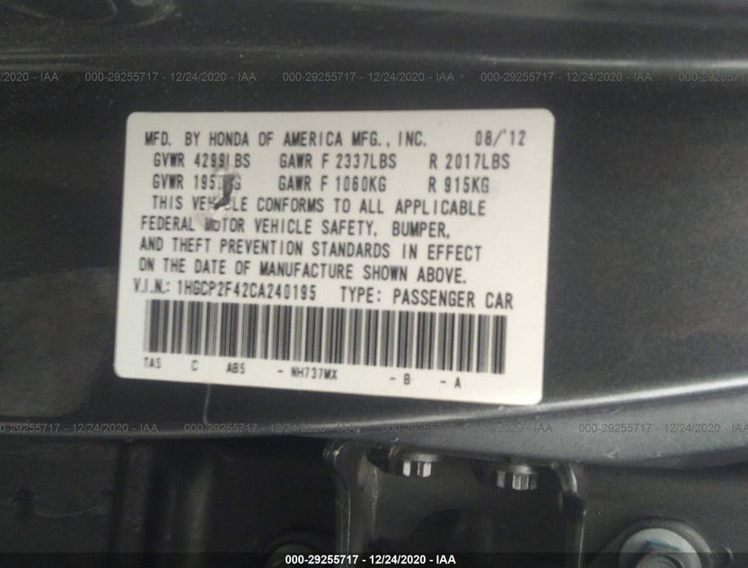 1HGCP2F42CA240195