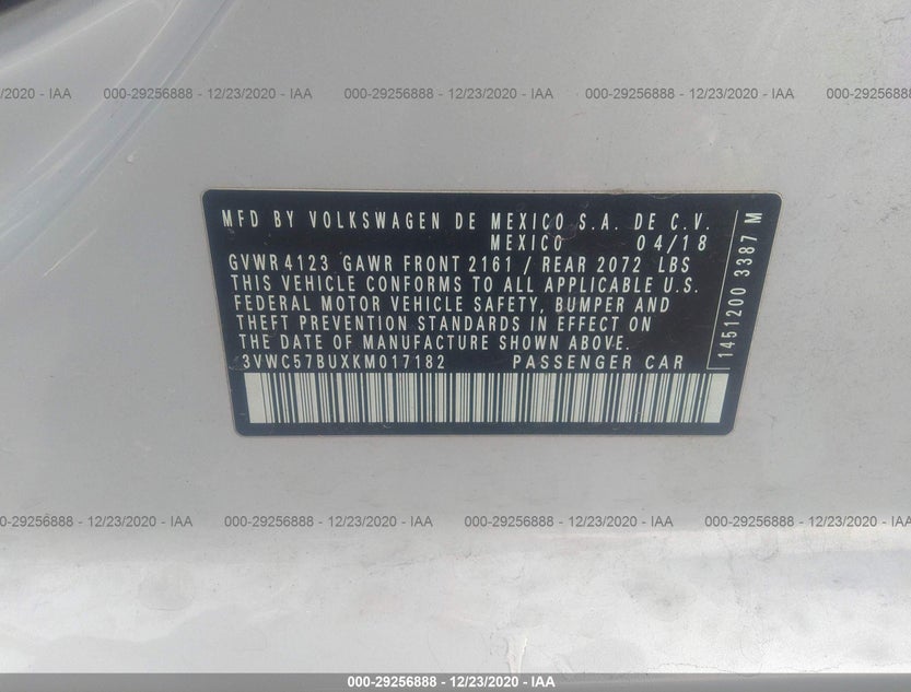 3VWC57BUXKM017182