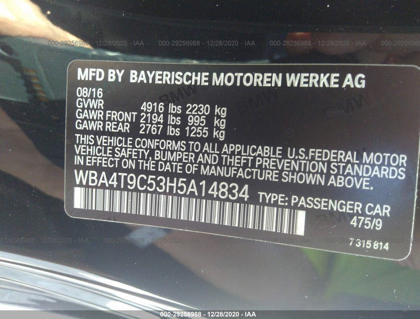 WBA4T9C53H5A14834