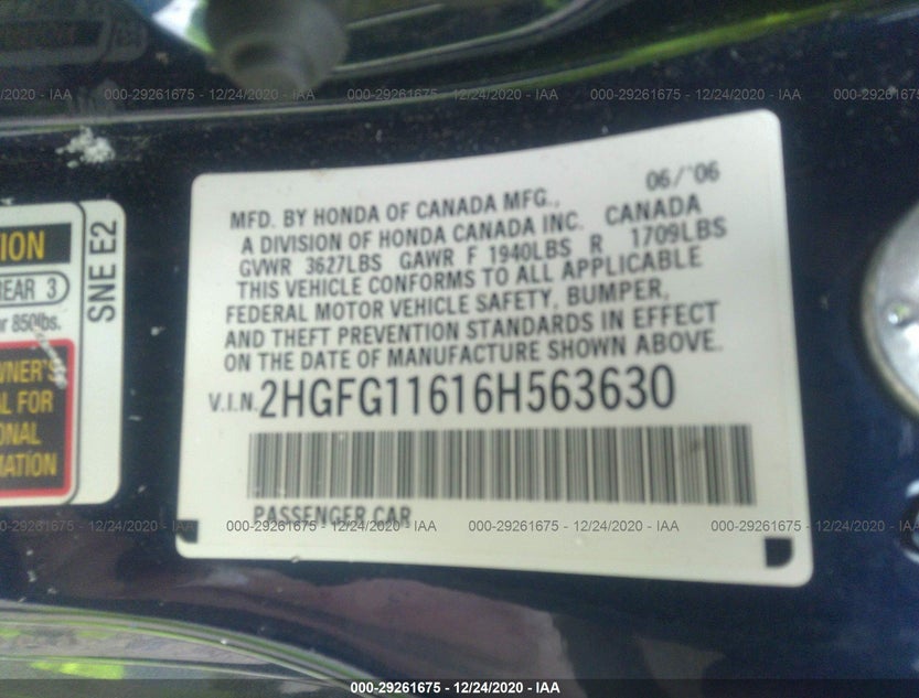 2HGFG11616H563630