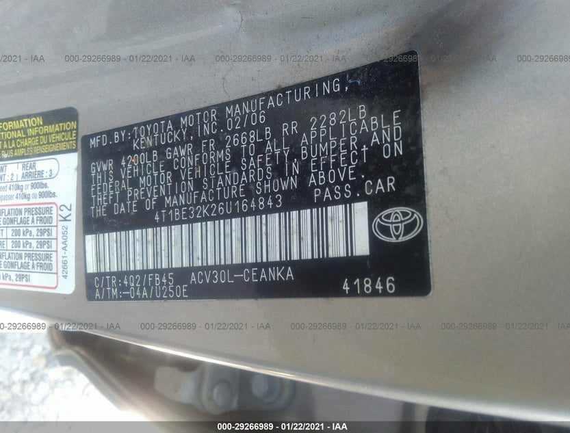 4T1BE32K26U164843