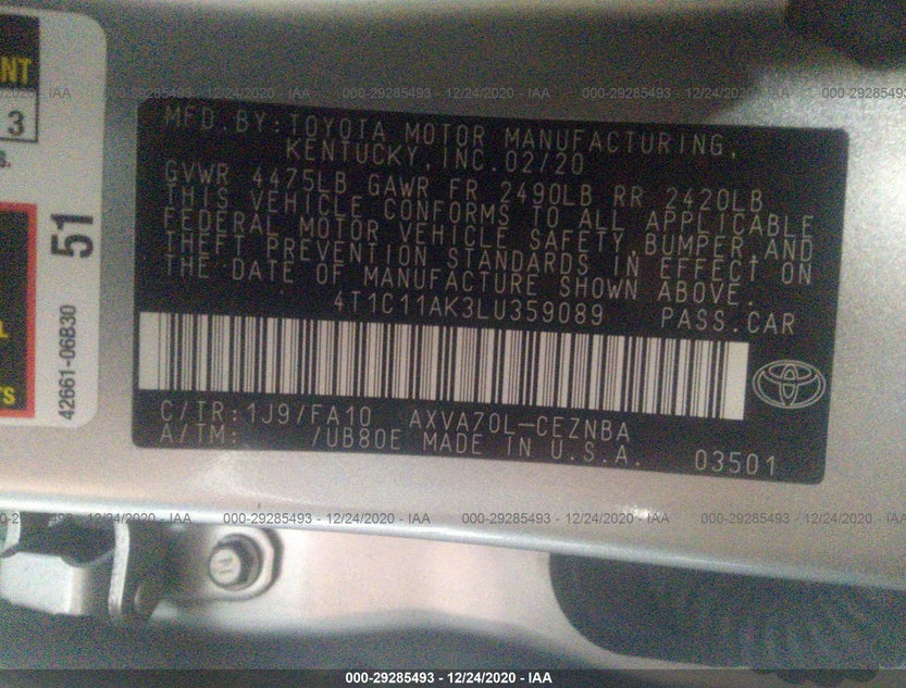 4T1C11AK3LU359089