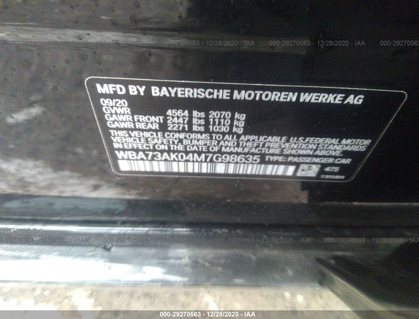 WBA73AK04M7G98635