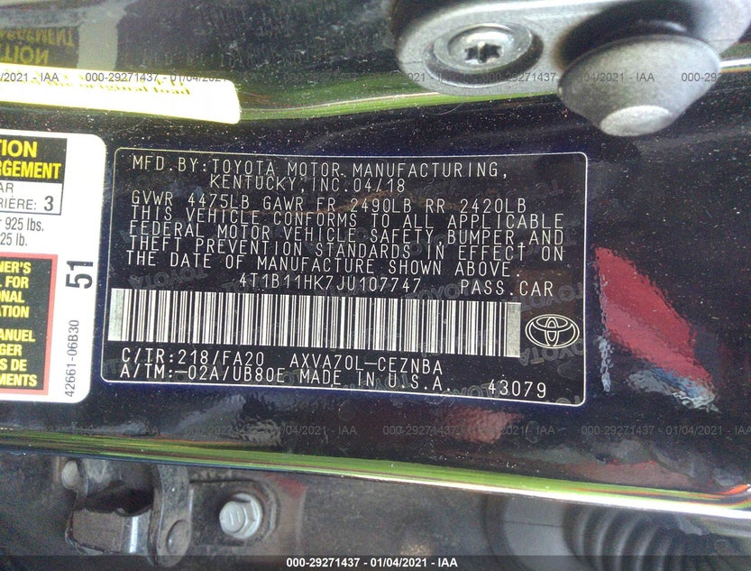 4T1B11HK7JU107747