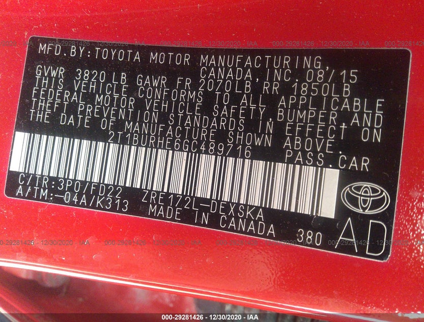 2T1BURHE6GC489716