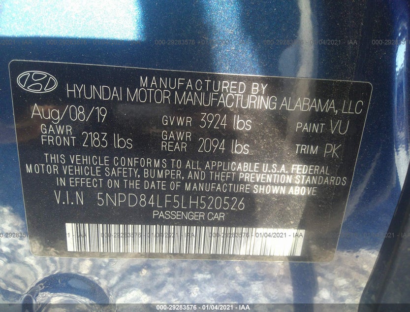 5NPD84LF5LH520526