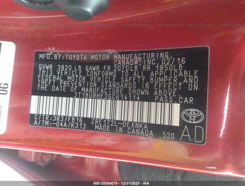 2T1BURHE2GC614114
